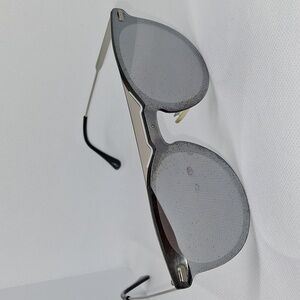 INDIO | Retro Mirrored Brow-Bar Design Circle Round Fashion Sunglasses